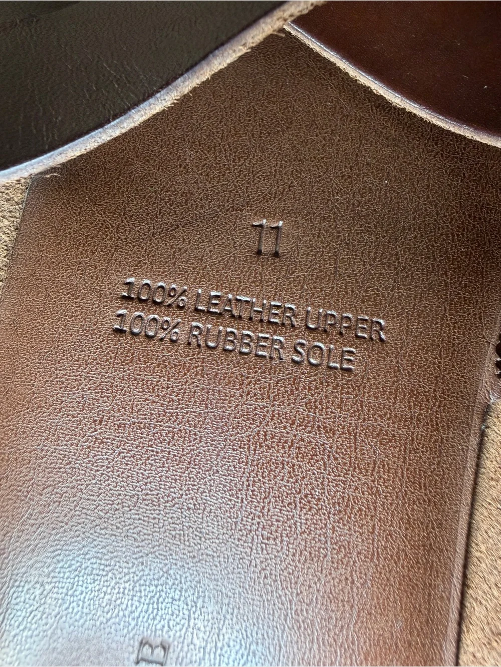 Size 11 - Bloomingdales The Men's Store Leather Cross Strap Woven Sandals Brown